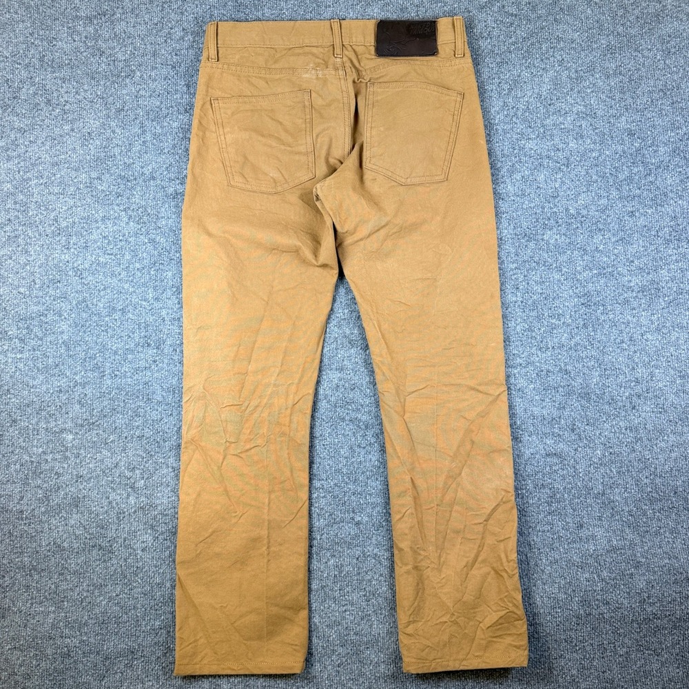 Naked & Famous Pants Mens 32x30 Brown Selvedge Duck Canvas Skinny Guy Chino - Picture 2 of 14